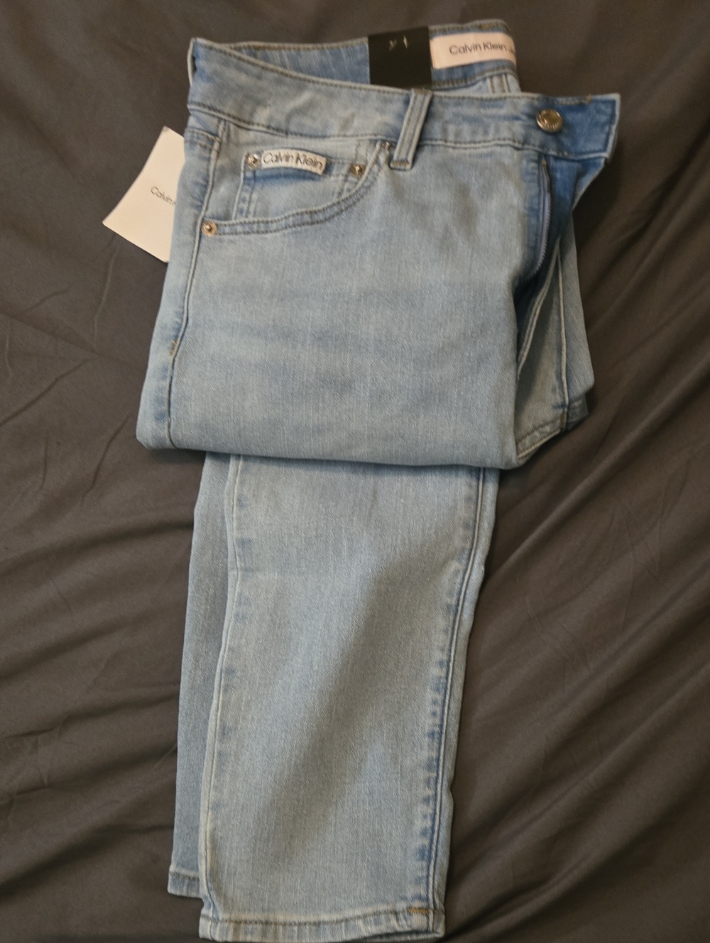 Size 12 Calvin Klein Women's Light Wash Skinny Jeans